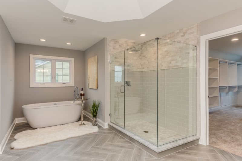Elegant Shower with Glass Enclosure